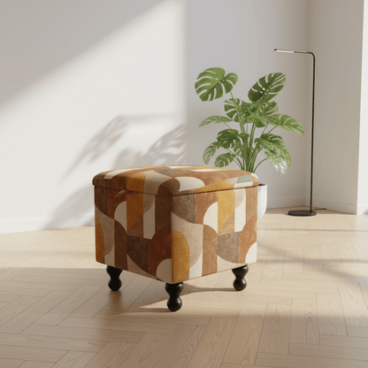 Contemporary Patterned Pouffe – Modern Home Decor with Storage | istools UK - ISTOOLS