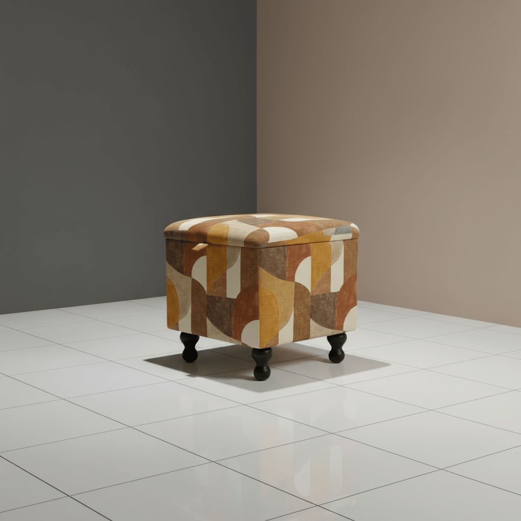 Contemporary Patterned Pouffe – Modern Home Decor with Storage | istools UK - ISTOOLS
