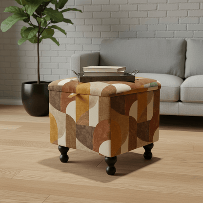 Contemporary Patterned Pouffe – Modern Home Decor with Storage | istools UK - ISTOOLS