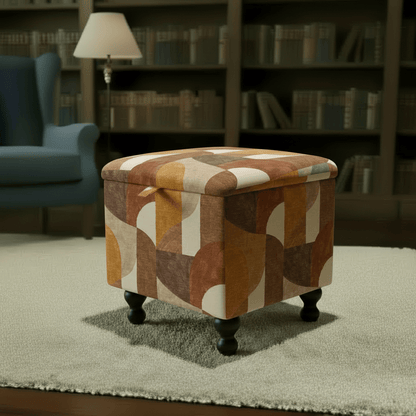 Contemporary Patterned Pouffe – Modern Home Decor with Storage | istools UK - ISTOOLS