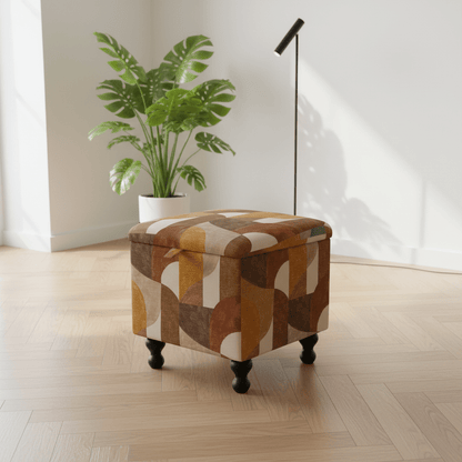 Contemporary Patterned Pouffe – Modern Home Decor with Storage | istools UK - ISTOOLS