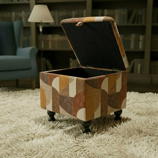 Contemporary Patterned Pouffe – Modern Home Decor with Storage | istools UK - ISTOOLS