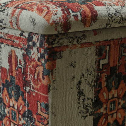 Contemporary Patterned Square Ottoman Storage Box UK Made - ISTOOLS