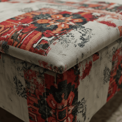 Contemporary Plain Fabric Ottoman Storage Box UK Made - ISTOOLS