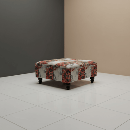 Contemporary Plain Fabric Ottoman Storage Box UK Made - ISTOOLS