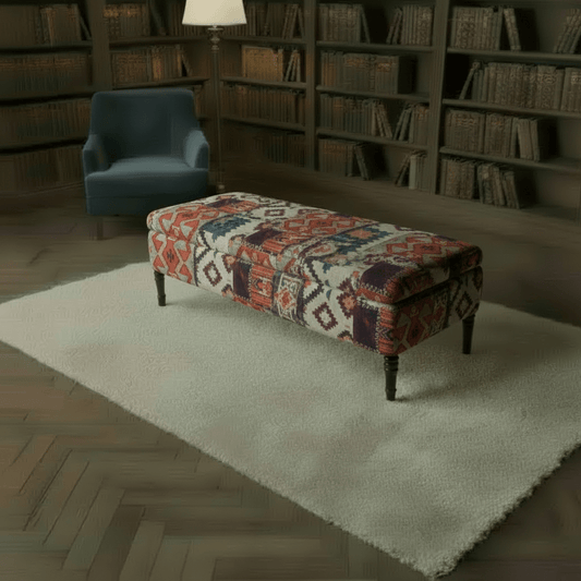 Contemporary Rectangular Smooth Ottoman Centrepiece UK Made - ISTOOLS