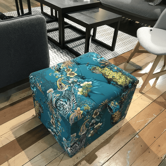 Contemporary Square Floor Ottoman Plain Aesthetic bec - ISTOOLS