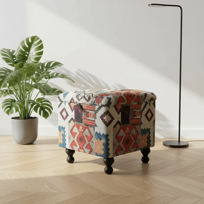 Contemporary Square Ottoman Storage Box Hand - Finished UK - ISTOOLS