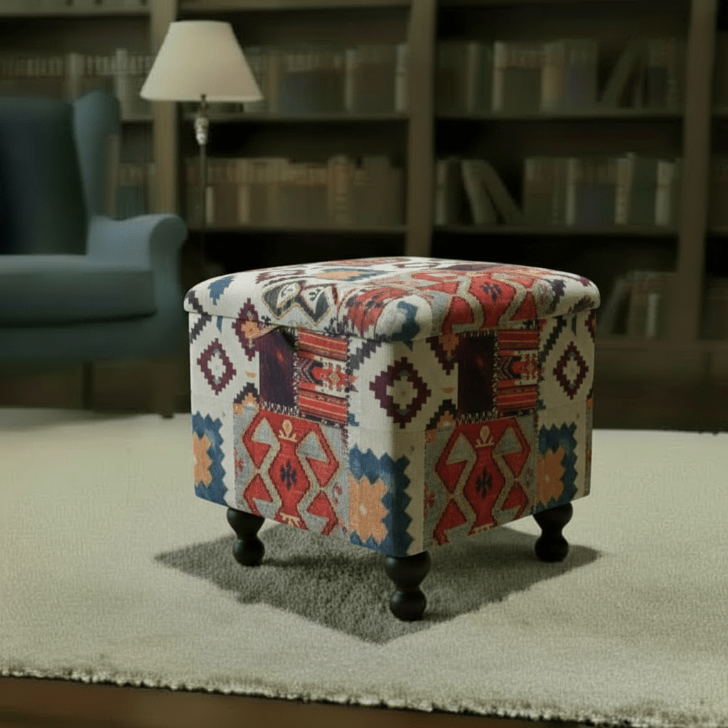 Contemporary Square Ottoman Storage Box Hand - Finished UK - ISTOOLS