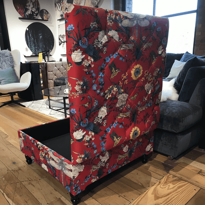 Contemporary Square Upholstered Buttoned Ottoman Bench bec - ISTOOLS