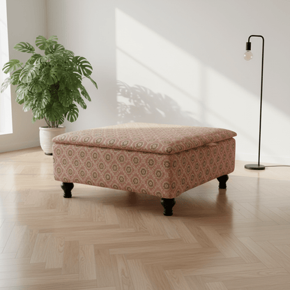Cozy Reading Corner Footrest with Storage – Extra Large Square Ottoman Coffee Table Centrepiece | istools UK - ISTOOLS