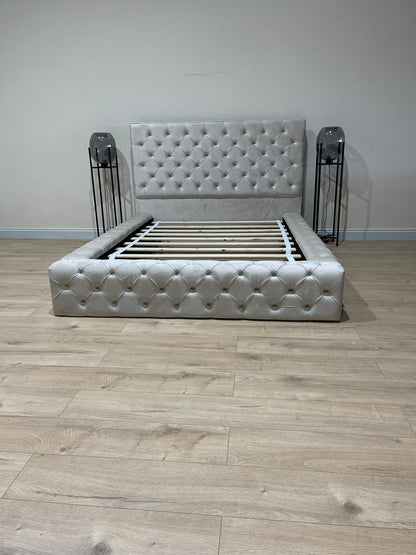 Creamy white bose bed chesterfield tufted matching buttons - ISTOOLS