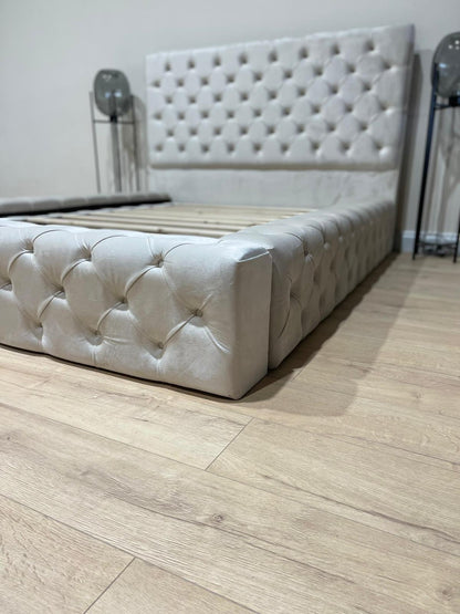 Creamy white bose bed chesterfield tufted matching buttons - ISTOOLS