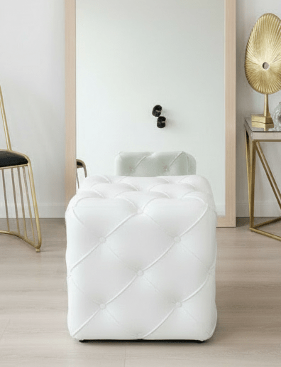 White Fabric Storage Cube Ottoman – ISTOOLS Modern Design - ISTOOLS