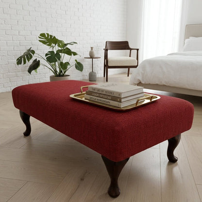 CUSTOM MADE TO MEASURE FOOTSTOOL PREMIUM NON STORAGE OTTOMAN SEAT BESPOKE LIVING ROOM FURNITURE HANDCRAFTED UPHOLSTERED BENCH - ISTOOLS