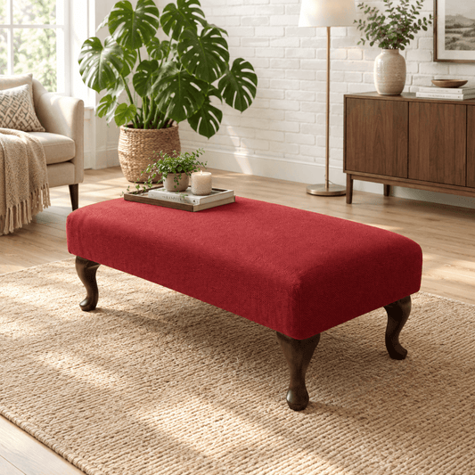 CUSTOM MADE TO MEASURE FOOTSTOOL PREMIUM NON STORAGE OTTOMAN SEAT BESPOKE LIVING ROOM FURNITURE HANDCRAFTED UPHOLSTERED BENCH - ISTOOLS