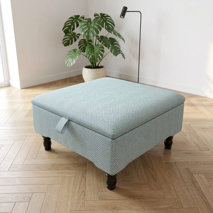 CUSTOM MADE UPHOLSTERED FOOTSTOOL WITH HIDDEN STORAGE - ISTOOLS