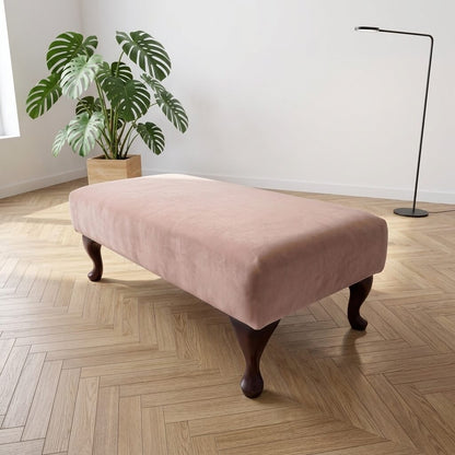 CUSTOM PLAIN FABRIC OTTOMAN BENCH BESPOKE NON STORAGE FOOTSTOOL PREMIUM UPHOLSTERED LOUNGE SEATING HANDCRAFTED COFFEE TABLE - ISTOOLS