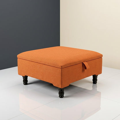 CUSTOM PLAIN FINISH STORAGE OTTOMAN SQUARE FOOTREST - ISTOOLS