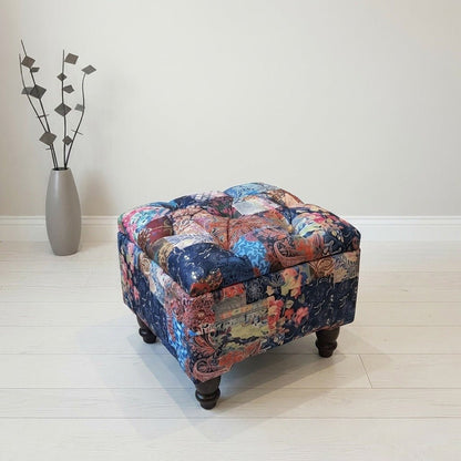 Damask Multicolour Storage Ottoman Bench with Hidden Storage & Stylish Seating - ISTOOLS