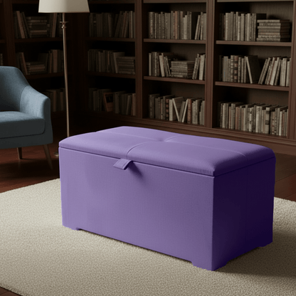 Deep Storage Ottoman Bench Seat – Upholstered Bedroom Storage Box - ISTOOLS