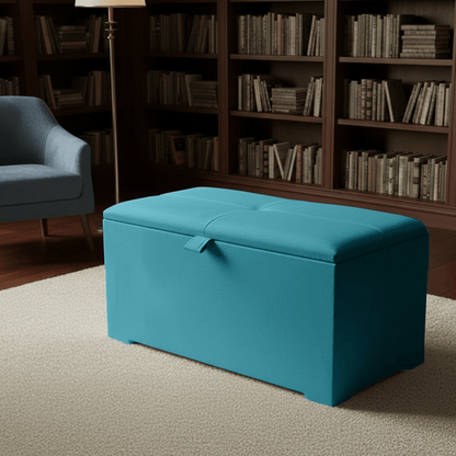 Deep Storage Ottoman Bench Seat – Upholstered Bedroom Storage Box - ISTOOLS