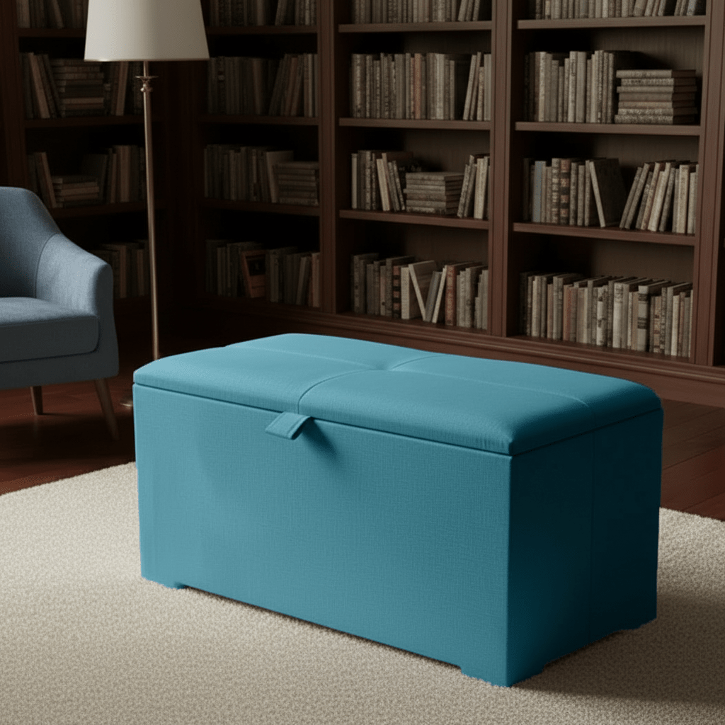 Deep Storage Ottoman Bench Seat – Upholstered Bedroom Storage Box - ISTOOLS