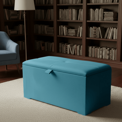 Deep Storage Ottoman Bench Seat – Upholstered Bedroom Storage Box - ISTOOLS