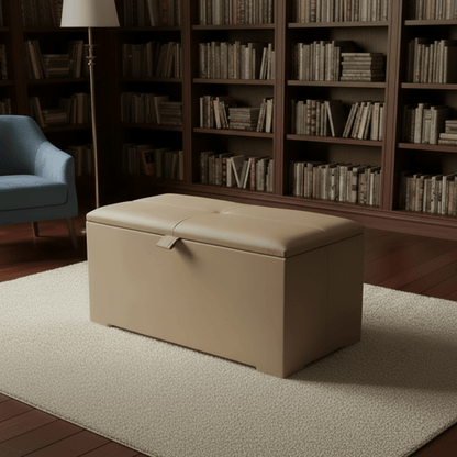 Deep Storage Ottoman Bench Seat – Upholstered Bedroom Storage Box - ISTOOLS