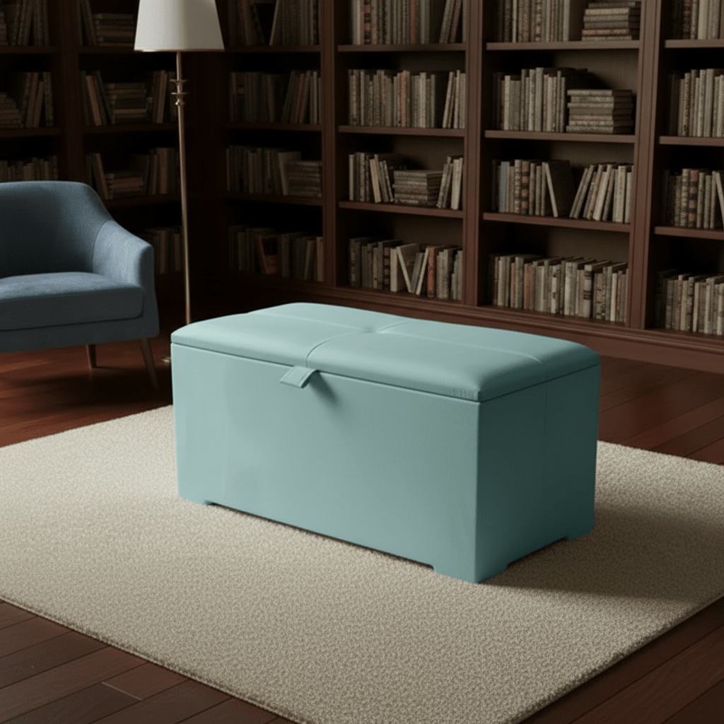 Deep Storage Ottoman Bench Seat – Upholstered Bedroom Storage Box - ISTOOLS