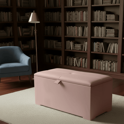 Deep Storage Ottoman Bench Seat – Upholstered Bedroom Storage Box - ISTOOLS