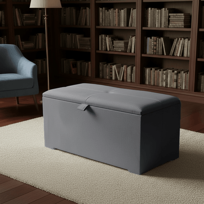 Deep Storage Ottoman Bench Seat – Upholstered Bedroom Storage Box - ISTOOLS