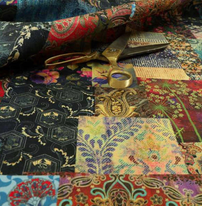 Demask multicolour Footstool | multicolour Bench | Demask Bench coffee table - ISTOOLS