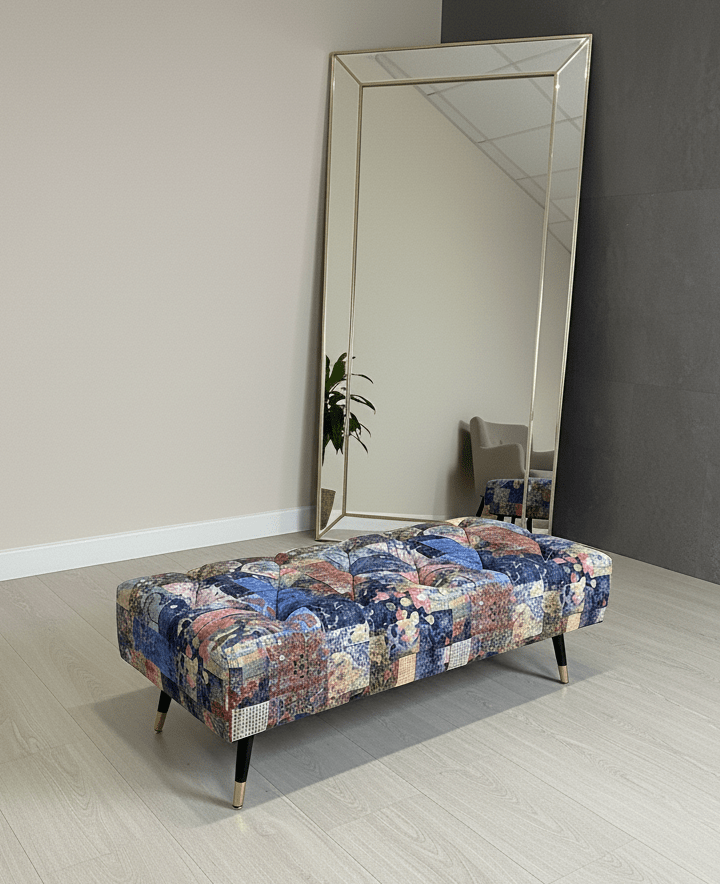 Demask multicolour Footstool | multicolour Bench | Demask Bench coffee table - ISTOOLS