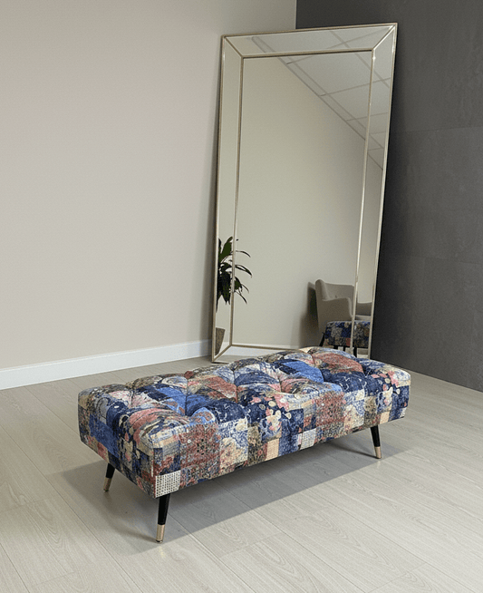 Demask multicolour Footstool | multicolour Bench | Demask Bench coffee table - ISTOOLS