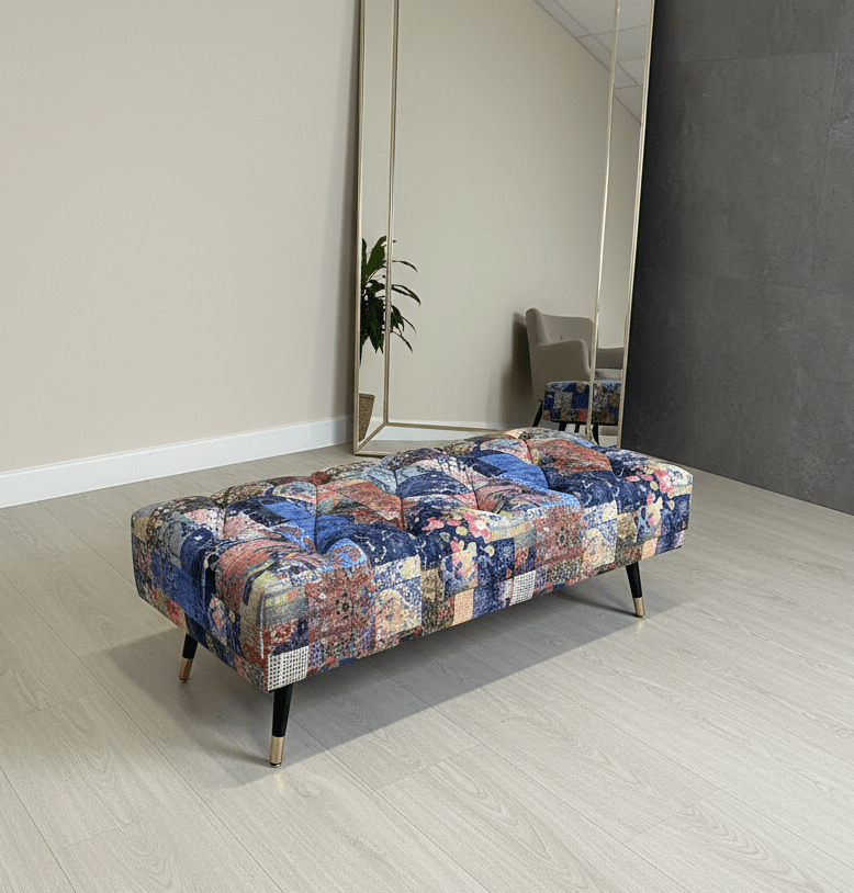 Demask multicolour Footstool | multicolour Bench | Demask Bench coffee table - ISTOOLS