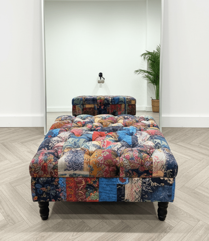 Demask multicolour Square non Storage footstool - ISTOOLS