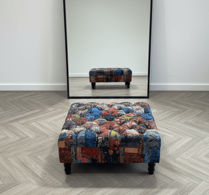 Demask multicolour Square non Storage footstool - ISTOOLS