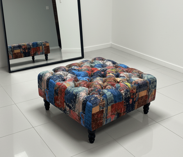 Comfortable multicolour footstool for sofas and armchairs - ISTOOLS