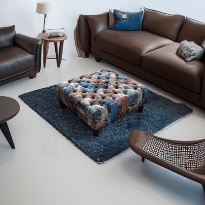 Demask multicolour Square non Storage footstool - ISTOOLS