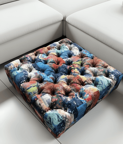 Demask multicolour Square non Storage footstool - ISTOOLS
