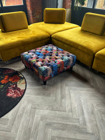 Demask multicolour Square non Storage footstool - ISTOOLS