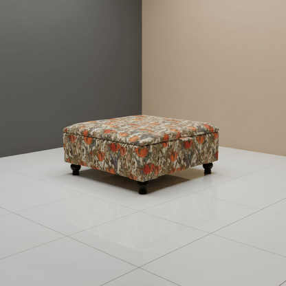 Designer Fabric Coffee Table Box – Artistic Storage Ottoman for Living Room Centrepiece - ISTOOLS