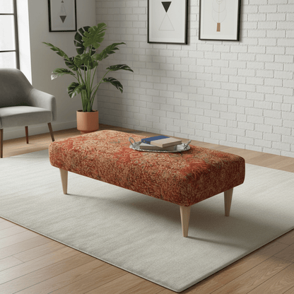 Designer Hallway Seating Bench – Contemporary Upholstered Footrest | Handcrafted UK Bench by istools - ISTOOLS