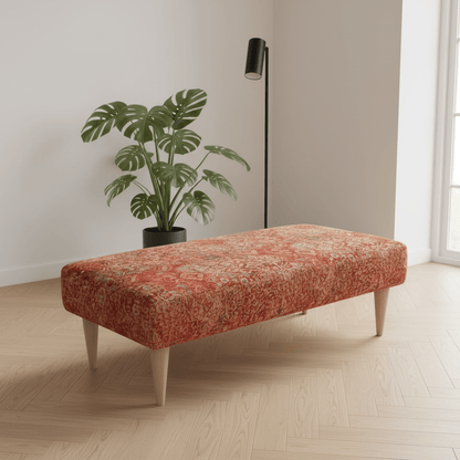 Designer Hallway Seating Bench – Contemporary Upholstered Footrest | Handcrafted UK Bench by istools - ISTOOLS