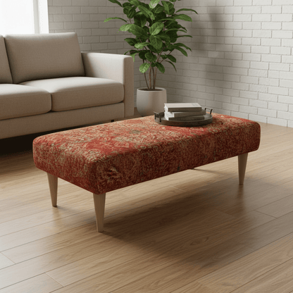 Designer Hallway Seating Bench – Contemporary Upholstered Footrest | Handcrafted UK Bench by istools - ISTOOLS