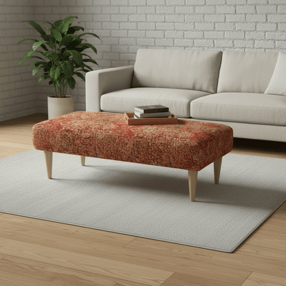 Designer Hallway Seating Bench – Contemporary Upholstered Footrest | Handcrafted UK Bench by istools - ISTOOLS