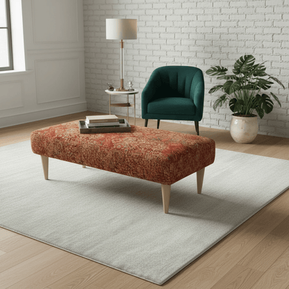 Designer Hallway Seating Bench – Contemporary Upholstered Footrest | Handcrafted UK Bench by istools - ISTOOLS