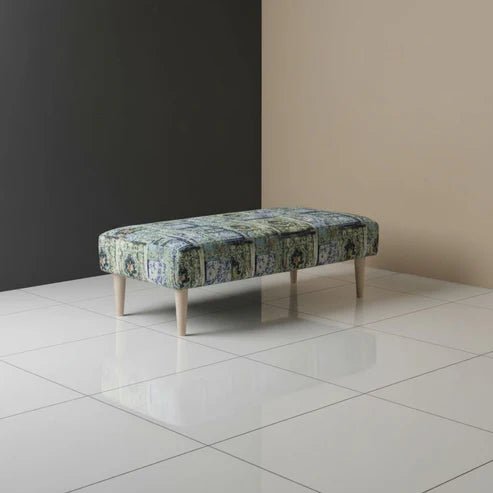 Designer Pattern Storage Bench Premium Upholstery UK - ISTOOLS