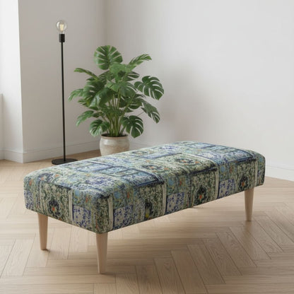 Designer Pattern Storage Bench Premium Upholstery UK - ISTOOLS